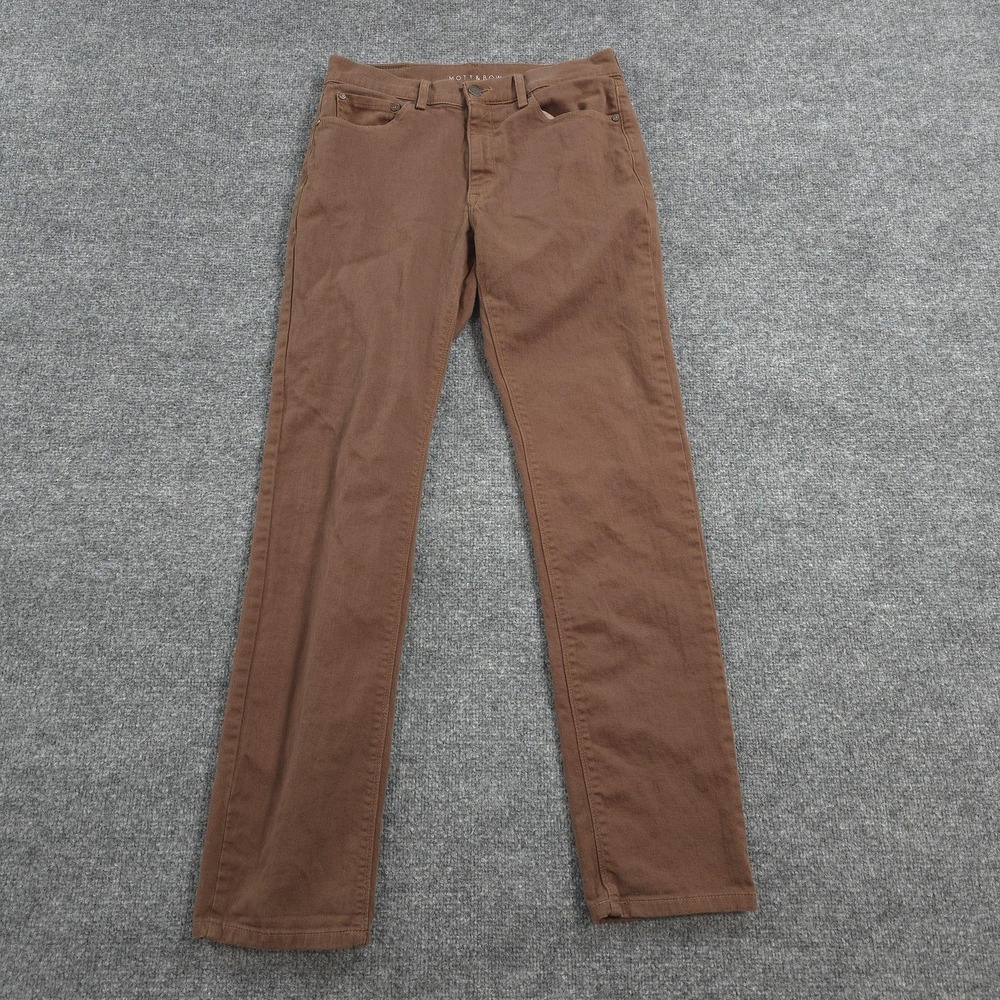 Mott & Bow Jeans Mens 30x32 Brown Slim‎ Straight Stretch Denim Clay Casual